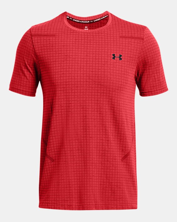 Męska koszulka z krótkim rękawem UA Seamless Grid, Red, pdpMainDesktop image number 4